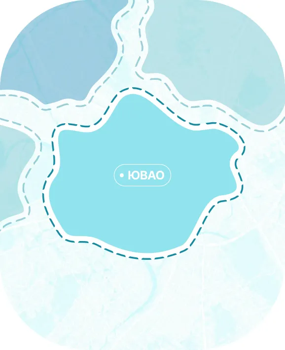 Юго-Восточный округ на карте Москвы